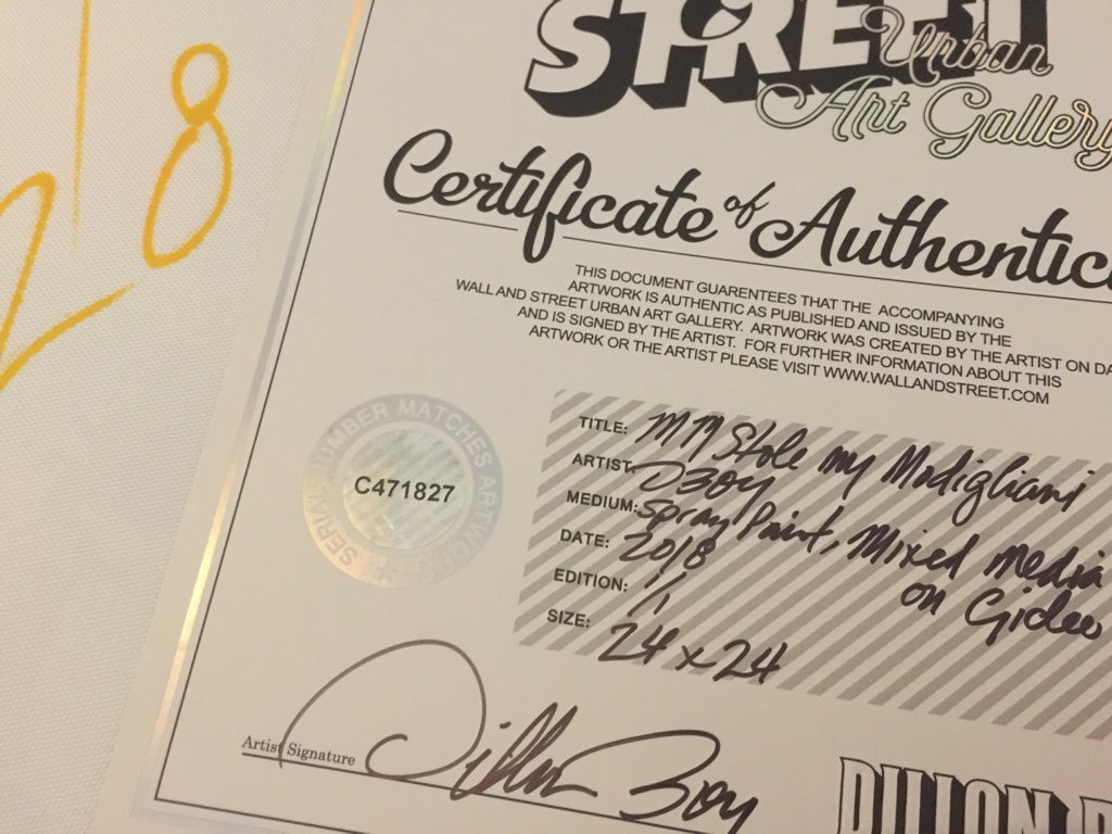 Dillon Boy Mickey Acrylique Oeuvre Originale COA acrylic canvas street art