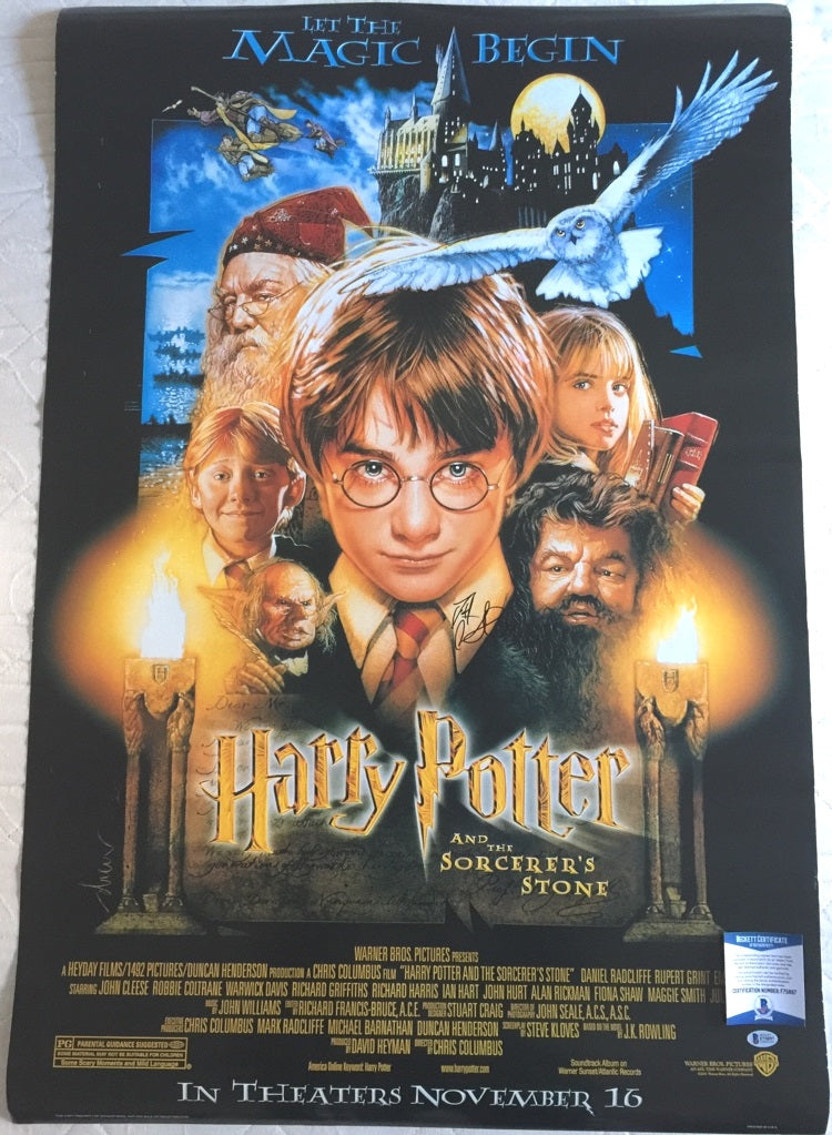 Poster 101x68 HARRY POTTER signé DANIEL RADCLIFFE