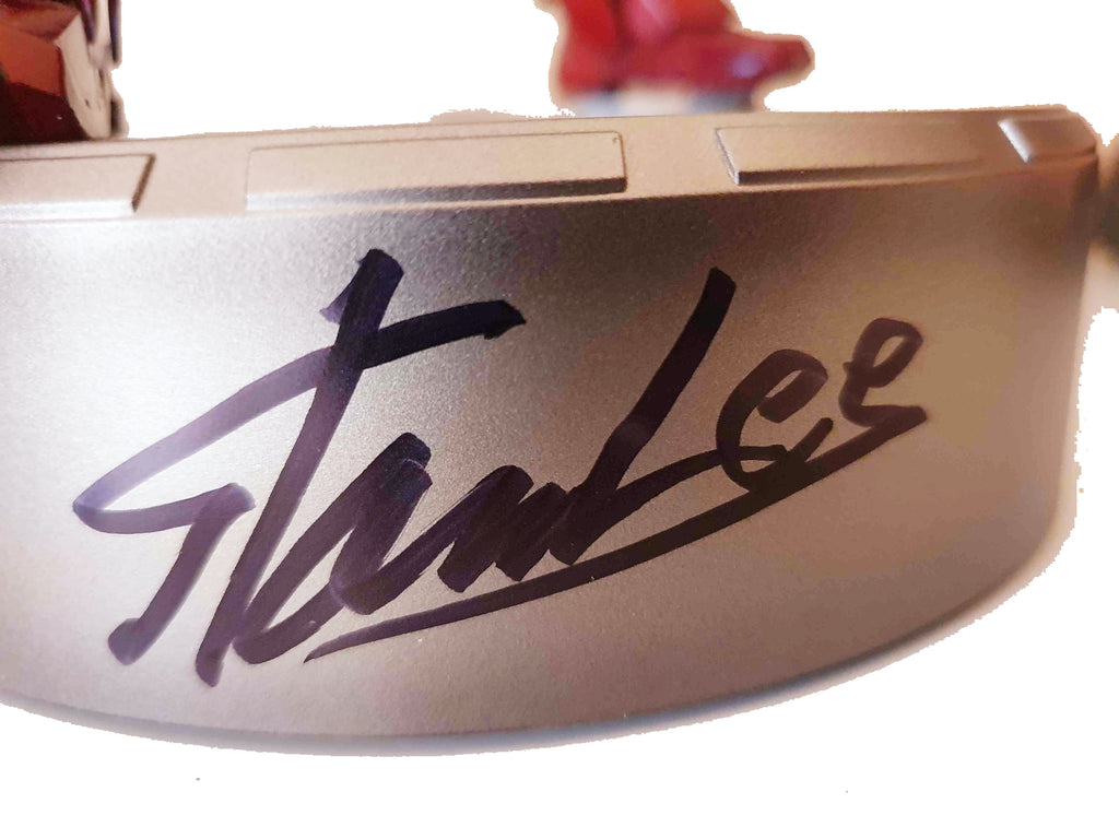 Autographe de Stan Lee sur figurine Iron Man Mark IV Kotobukiya