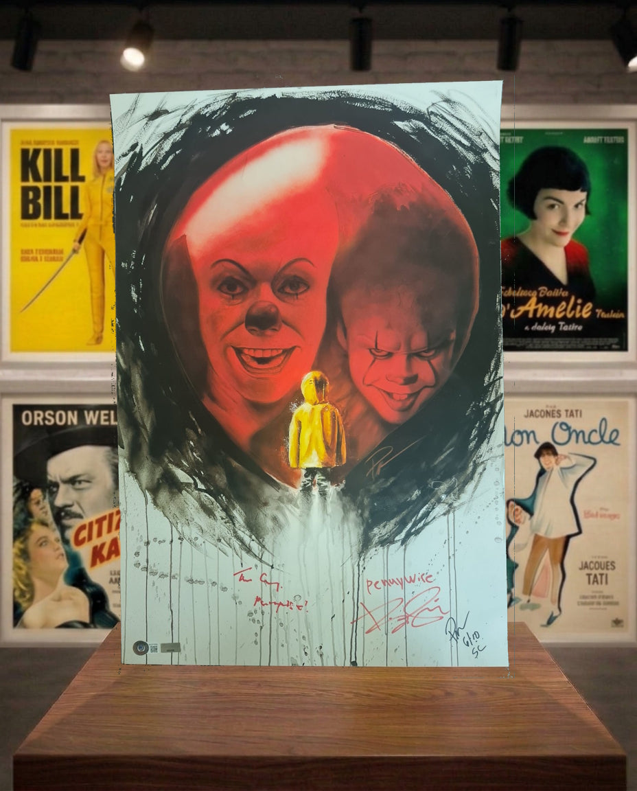 It sérigraphie en édition limitée signée par Tim Curry et Bill Skarsgard. Certificats