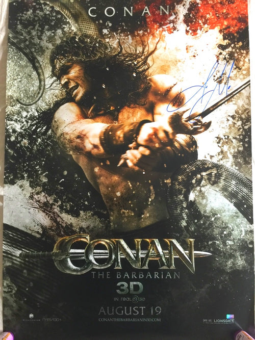 Affiche 101x68 CONAN THE BARBARIAN signé Jason Momoa