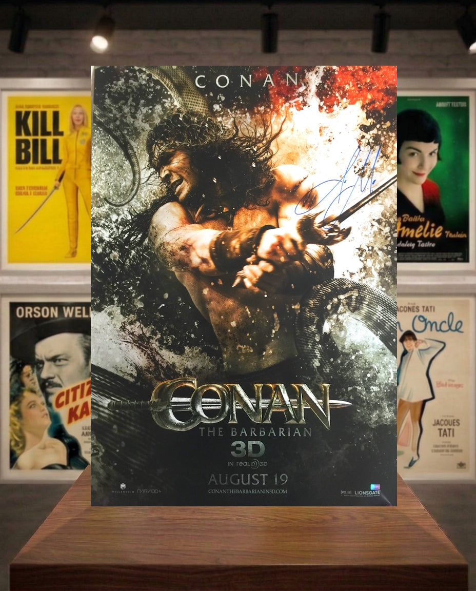 Affiche 101x68 CONAN THE BARBARIAN signé Jason Momoa