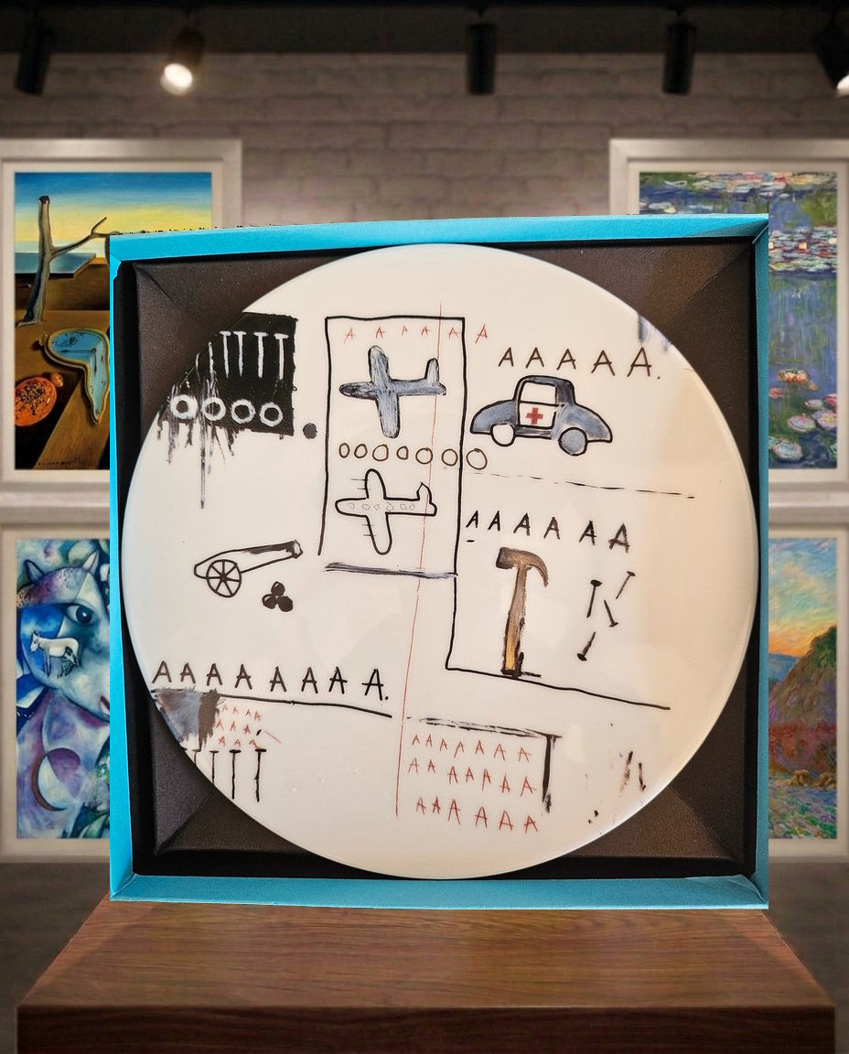 Jean-Michel Basquiat. Assiette porcelaine de Limoges