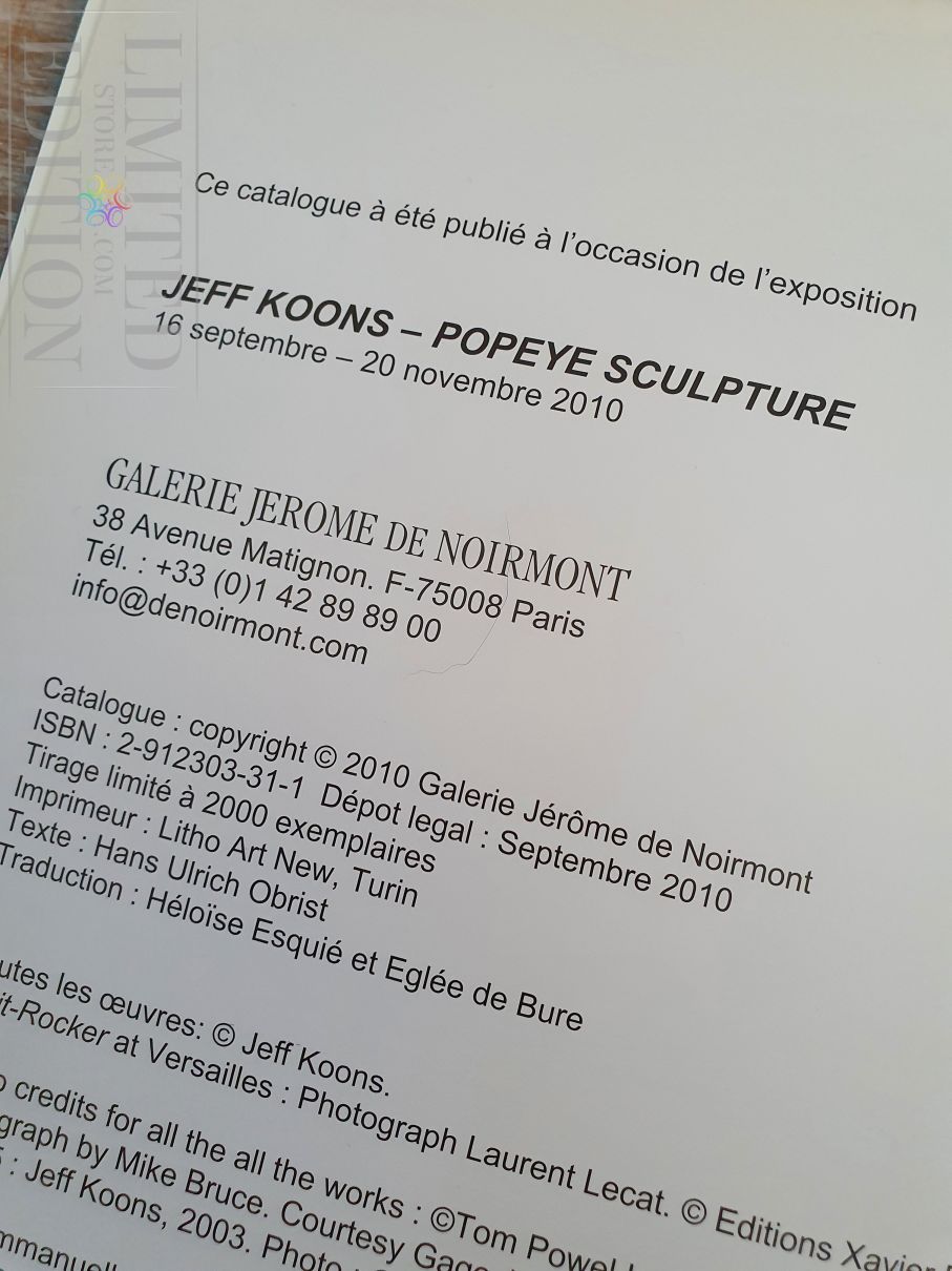 JEFF KOONS - Dessin signé et daté