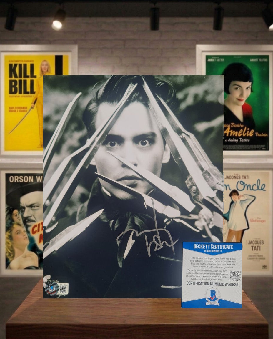 Johnny Depp - Edward aux mains d'argent - autographe Beckett