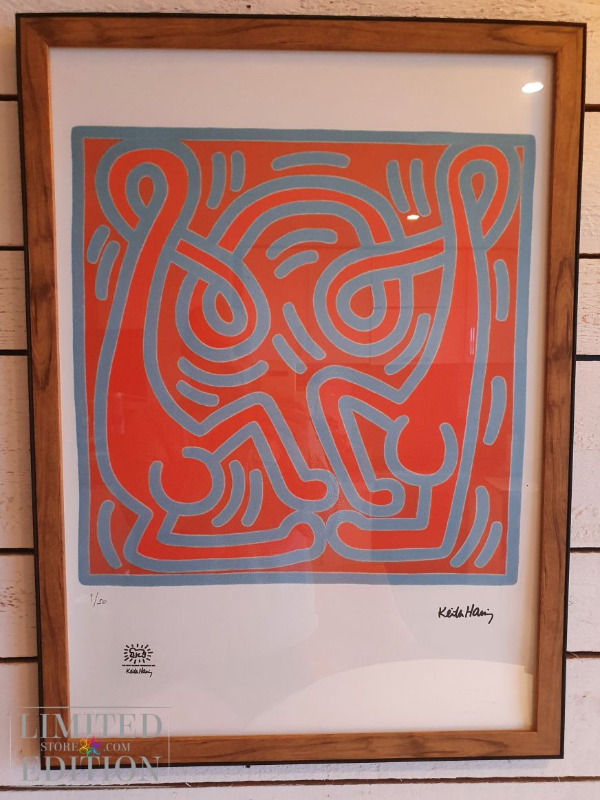 Keith Haring (d'après) Corps reliés sérigraphie