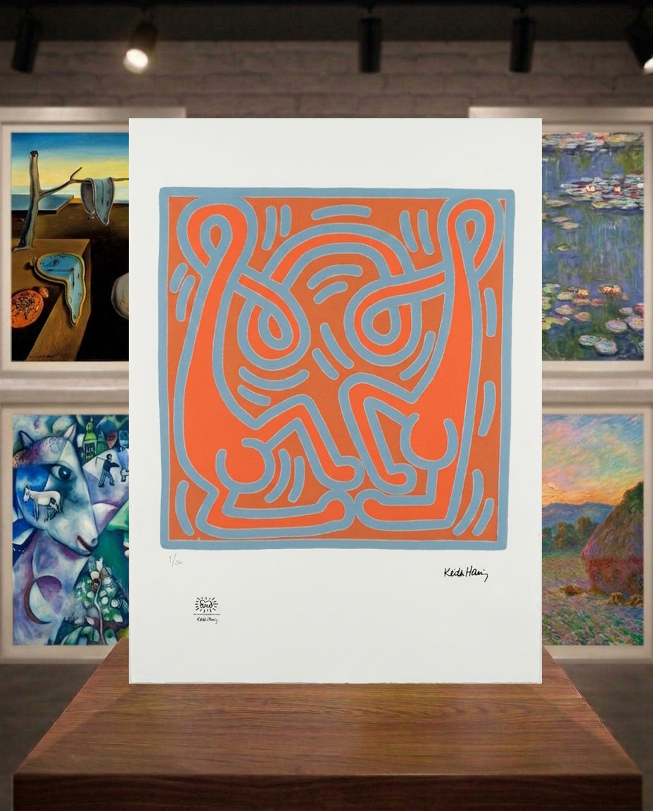 Keith Haring (d'après) Corps reliés sérigraphie