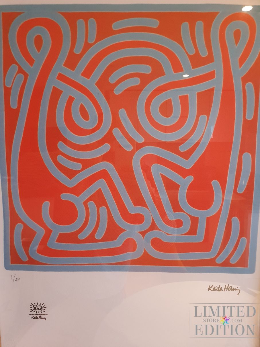 Keith Haring (d'après) Corps reliés sérigraphie