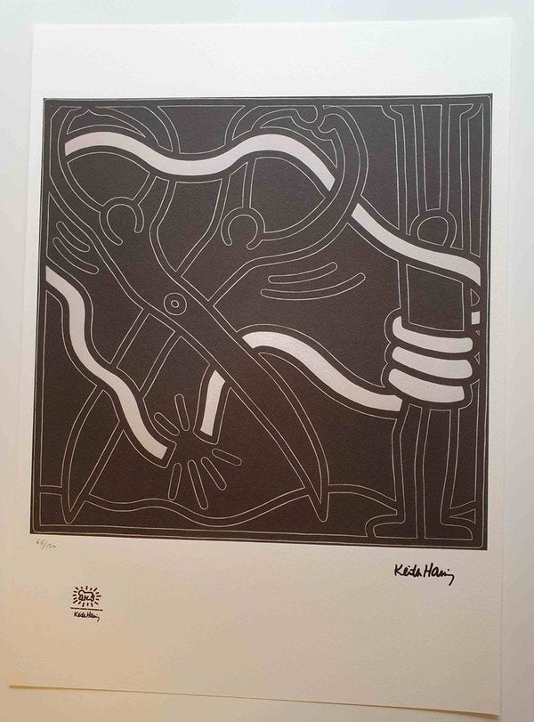 Keith Haring lithographie numérotée. Rare