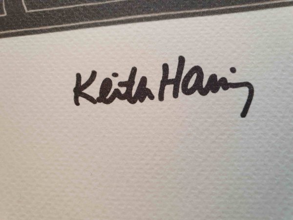 Keith Haring lithographie numérotée. Purple Baby