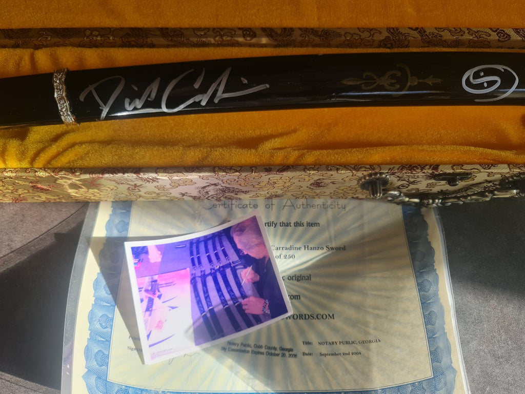 Katana signé par David Carradine Kill Bill Tarantino
