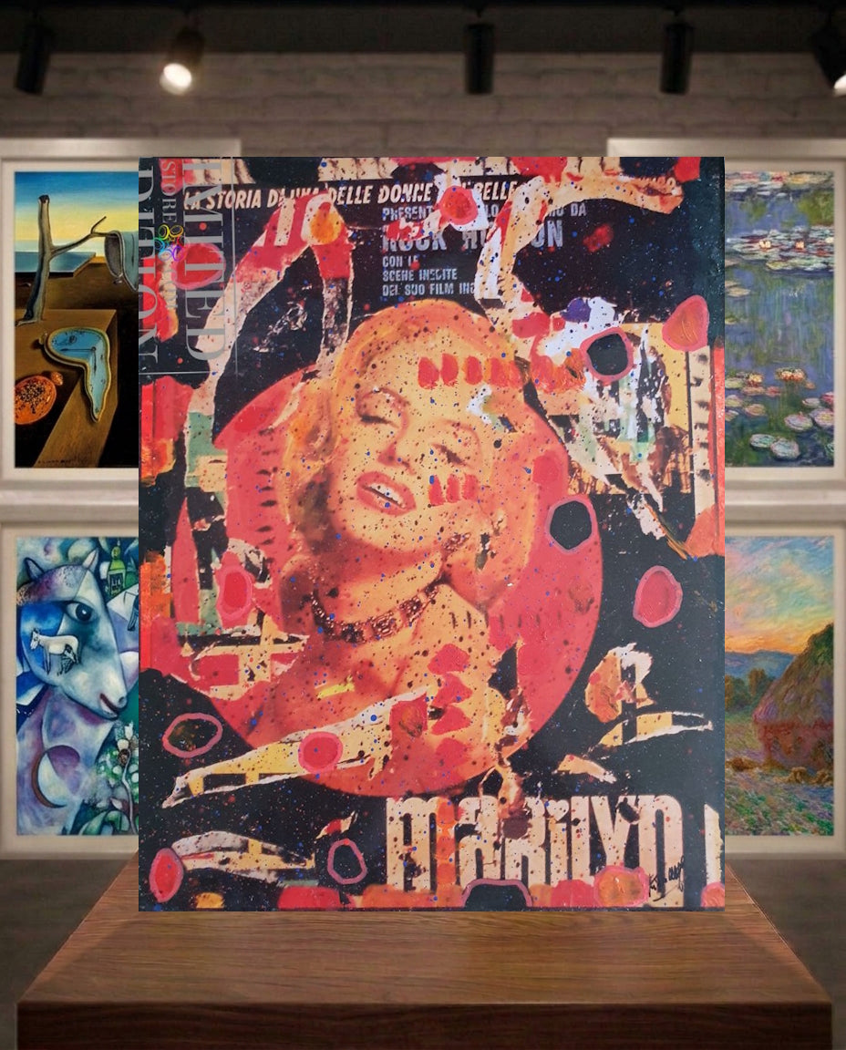 Marylin Orange mixed media par Kino Mistral