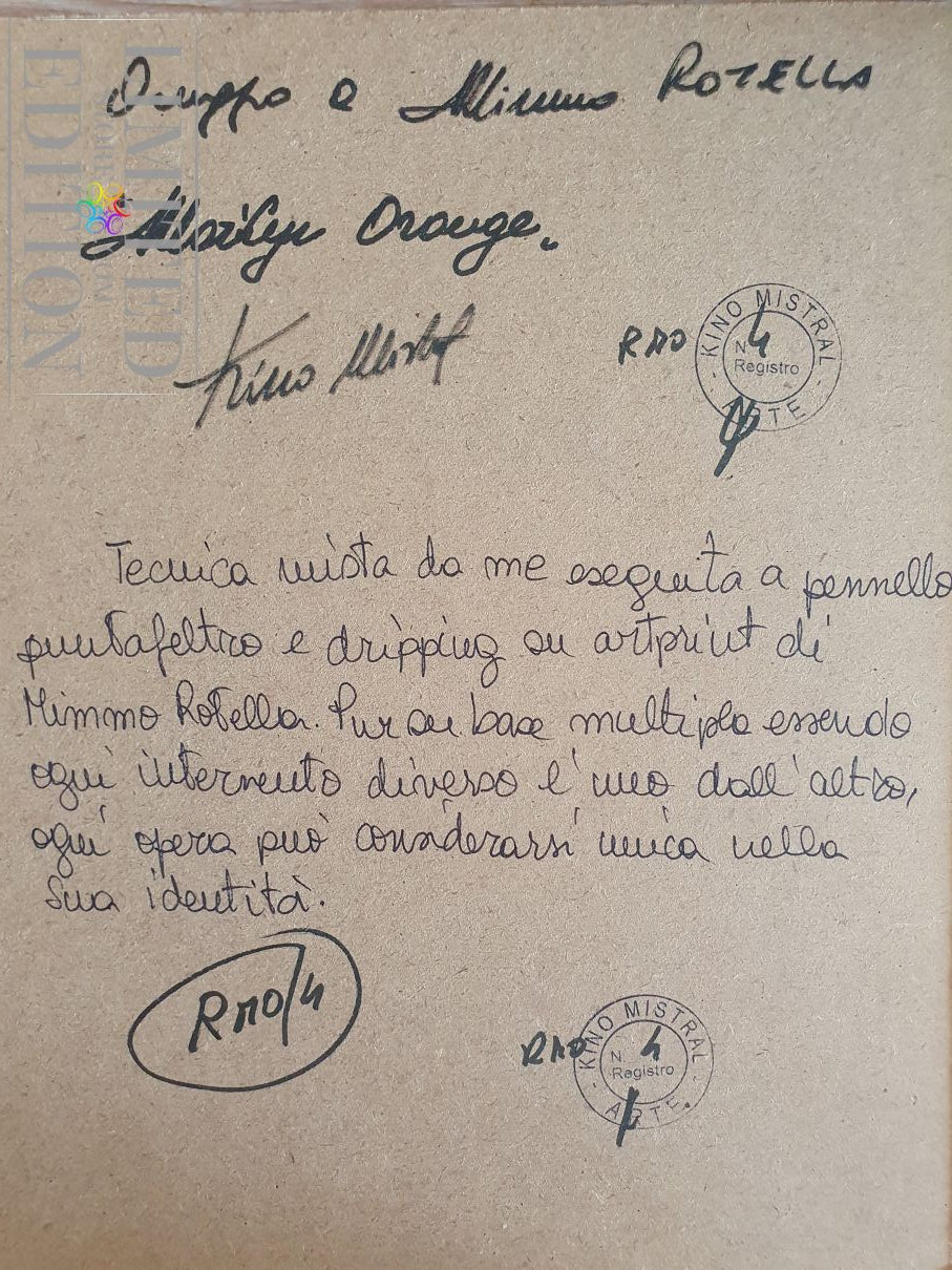 Marylin Orange mixed media par Kino Mistral