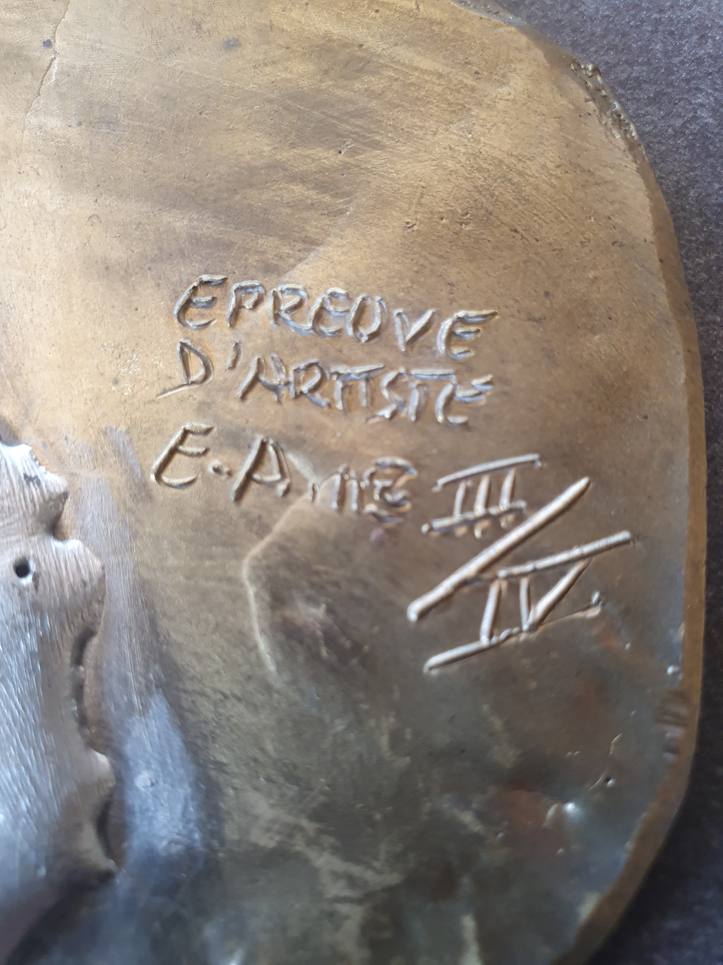 Bronze Le Petit Prince, épreuve d'artiste P. Jouffroy