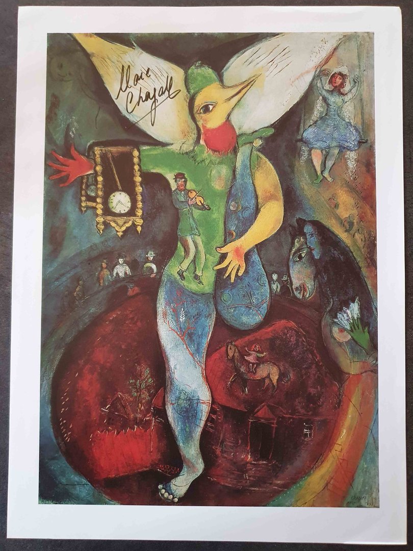 Marc Chagall lithographie signée Le Jongleur