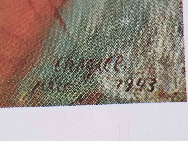 Marc Chagall lithographie signée Le Jongleur