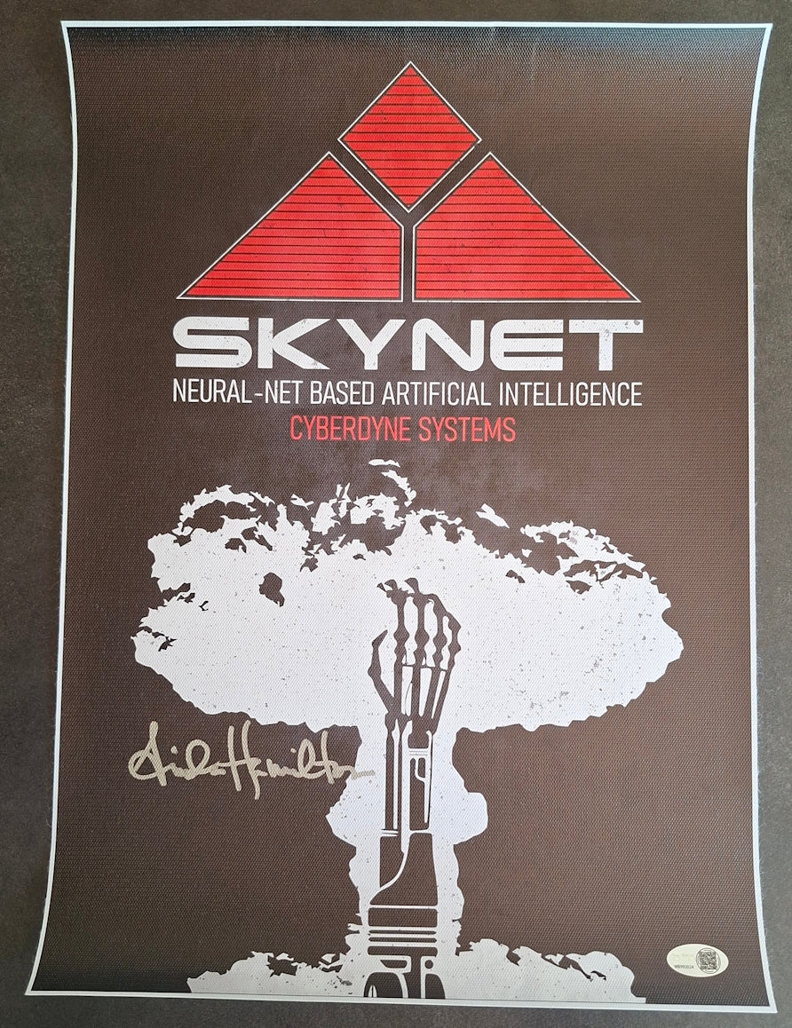 Affiche Terminator Skynet signée par Linda Hamilton - JSA