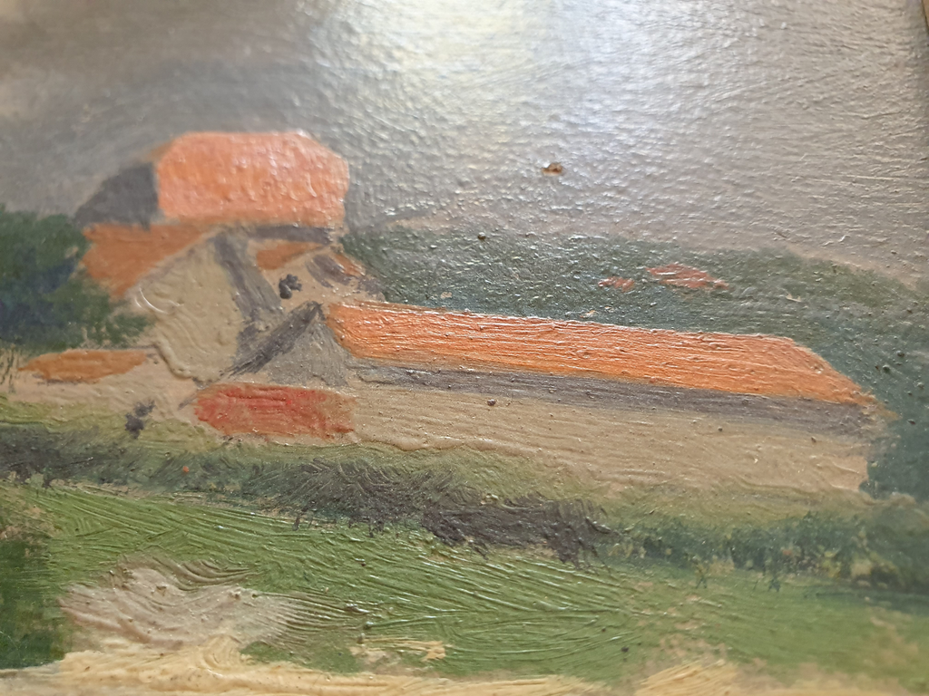 Louis Billiard. Landscape. Oil on panel