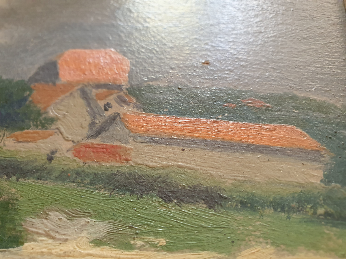 Louis Billiard. Landscape. Oil on panel