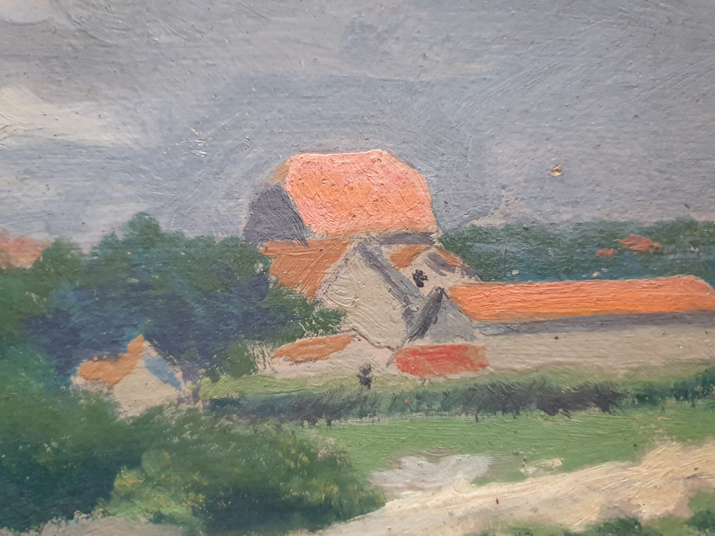 Louis Billiard. Landscape. Oil on panel