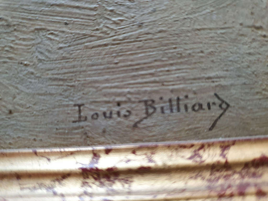 Louis Billiard. Landscape. Oil on panel