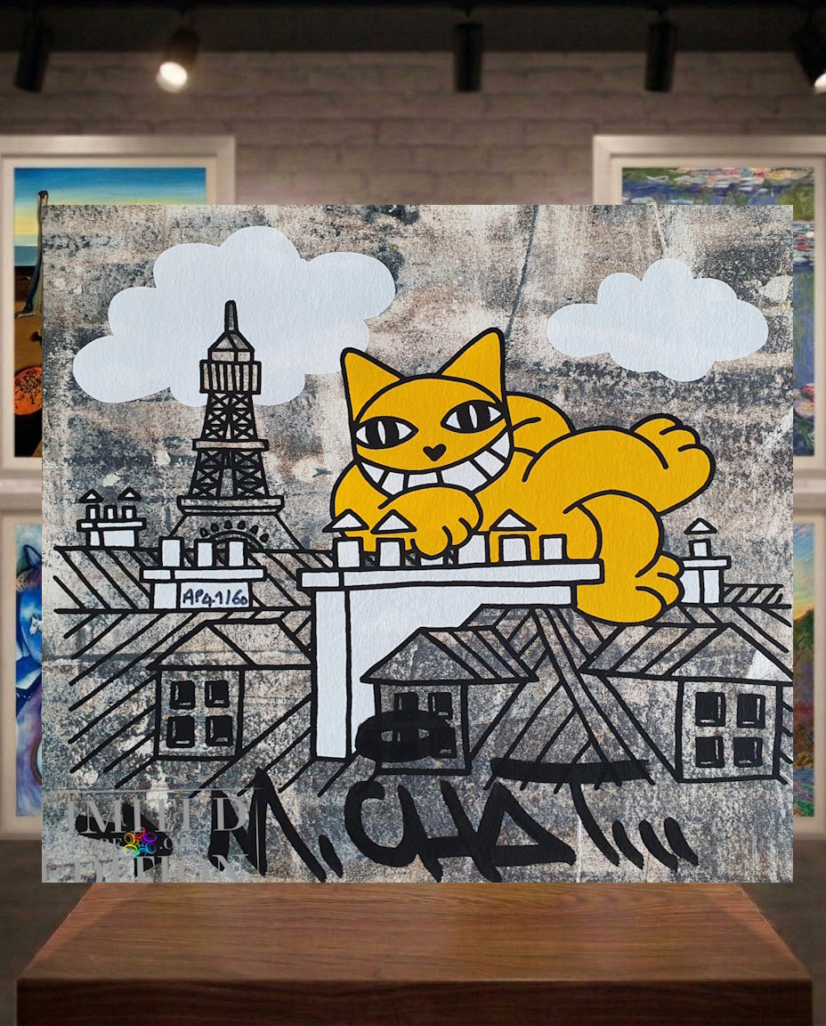 CHAT fait le mur, épreuve d'artiste M CHAT Thoma Vuille