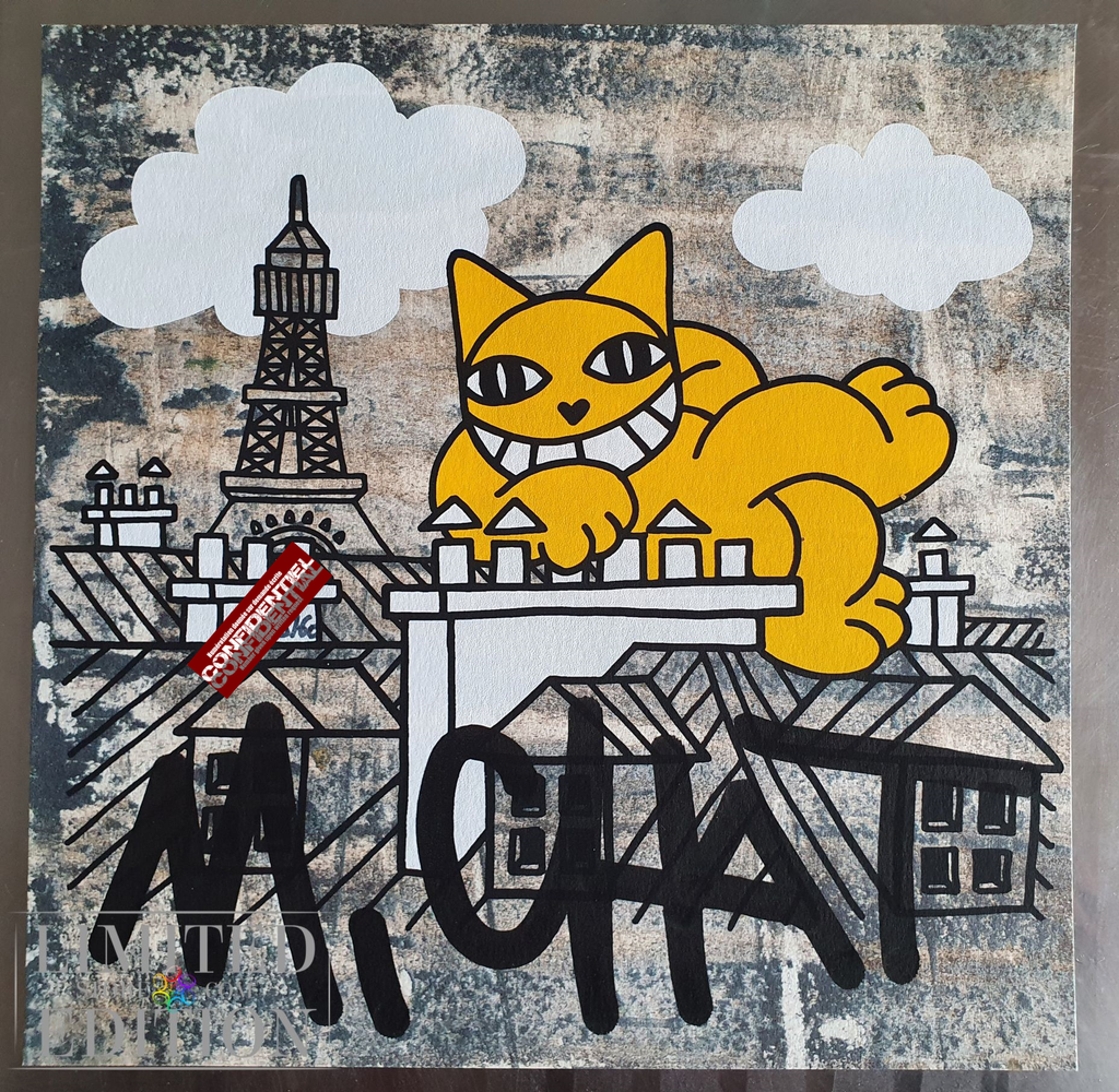 CHAT fait le mur, épreuve d'artiste M CHAT Thoma Vuille