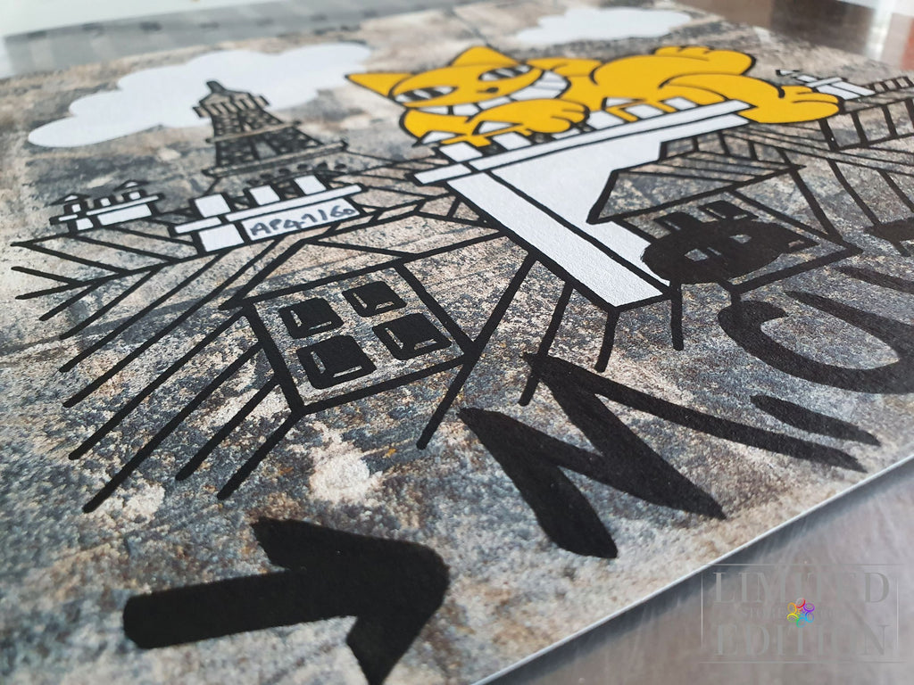 CHAT fait le mur, épreuve d'artiste M CHAT Thoma Vuille