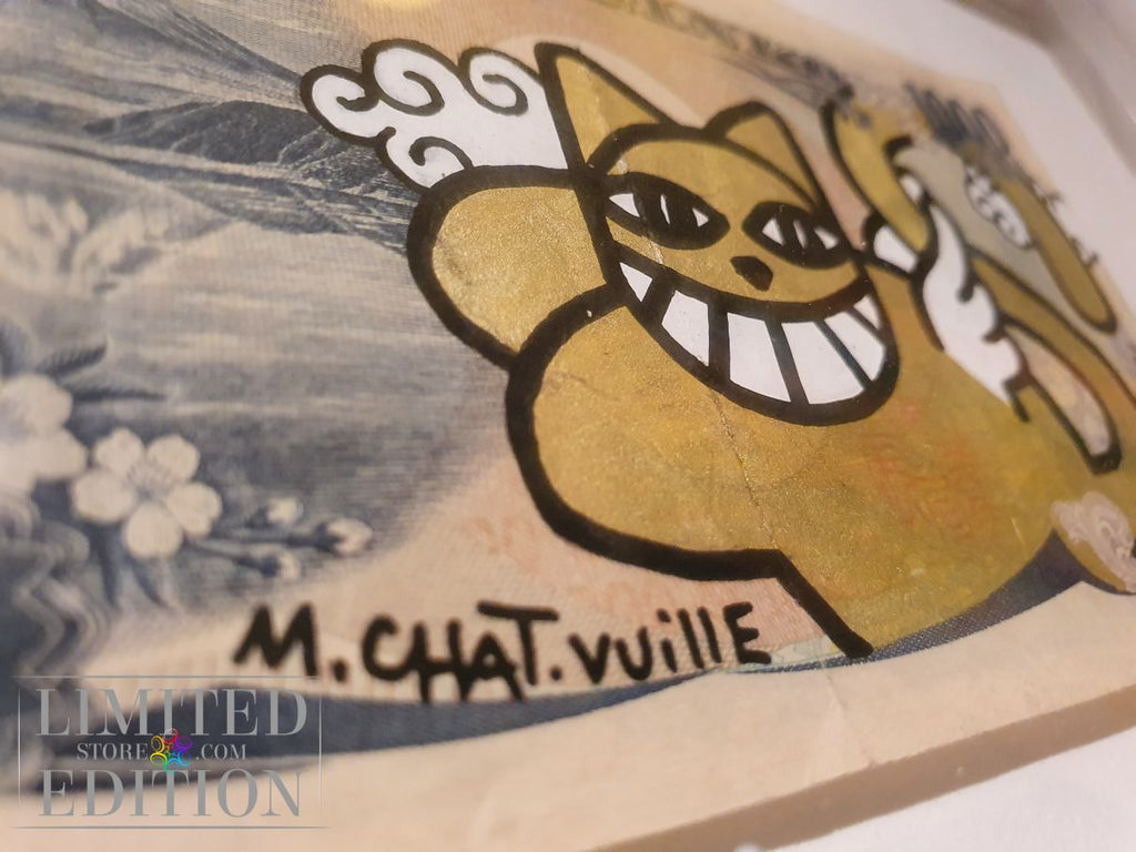 Acrylique M CHAT vaut 1000 Yens - Thoma Vuille