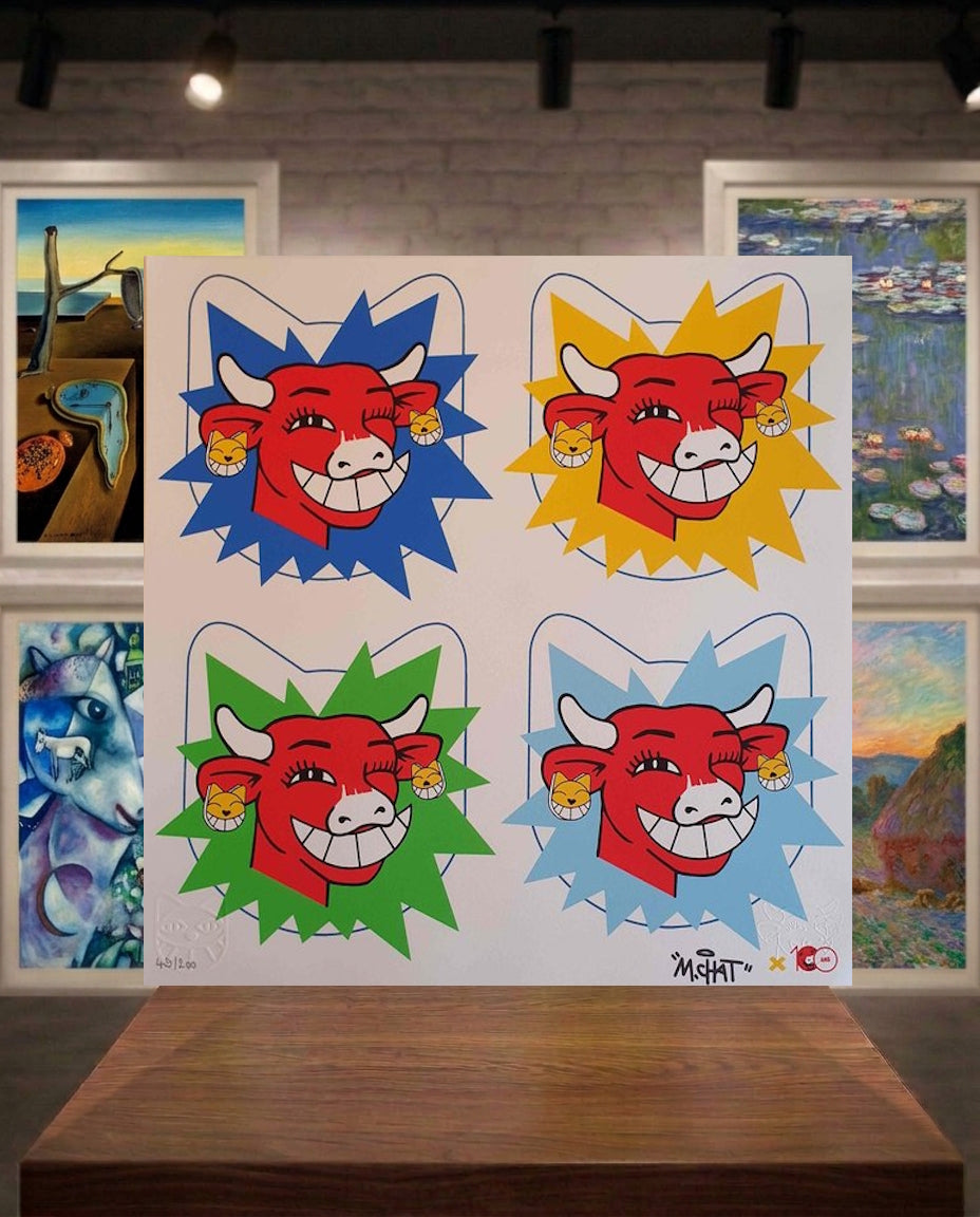 M CHAT lithographie pour les 100 ans de La Vache qui rit - 49/200