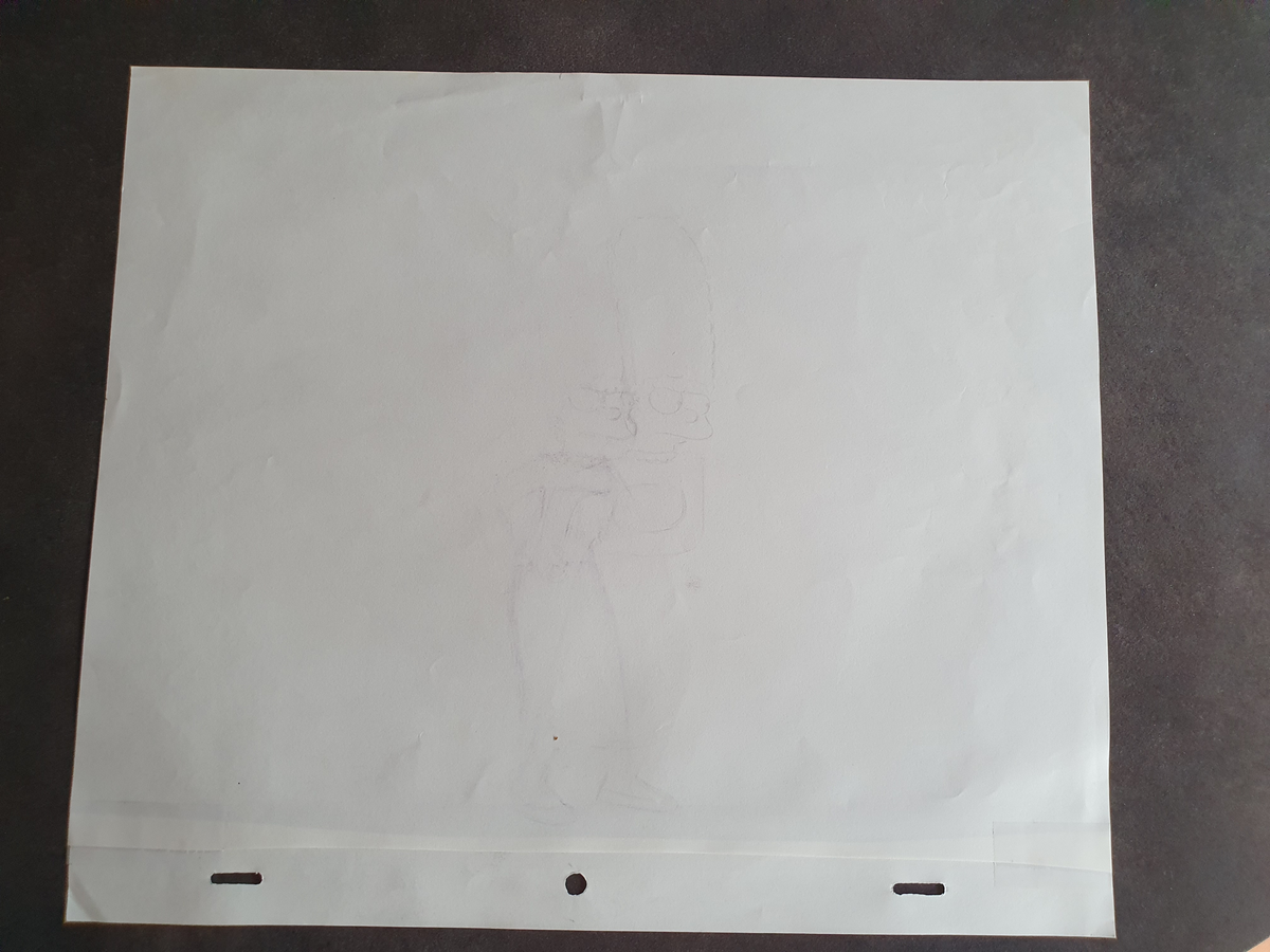 Marge Simpson est en colère. Storyboard sketch