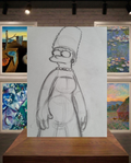 Marge Simpson va se mettre en colère. Storyboard sketch