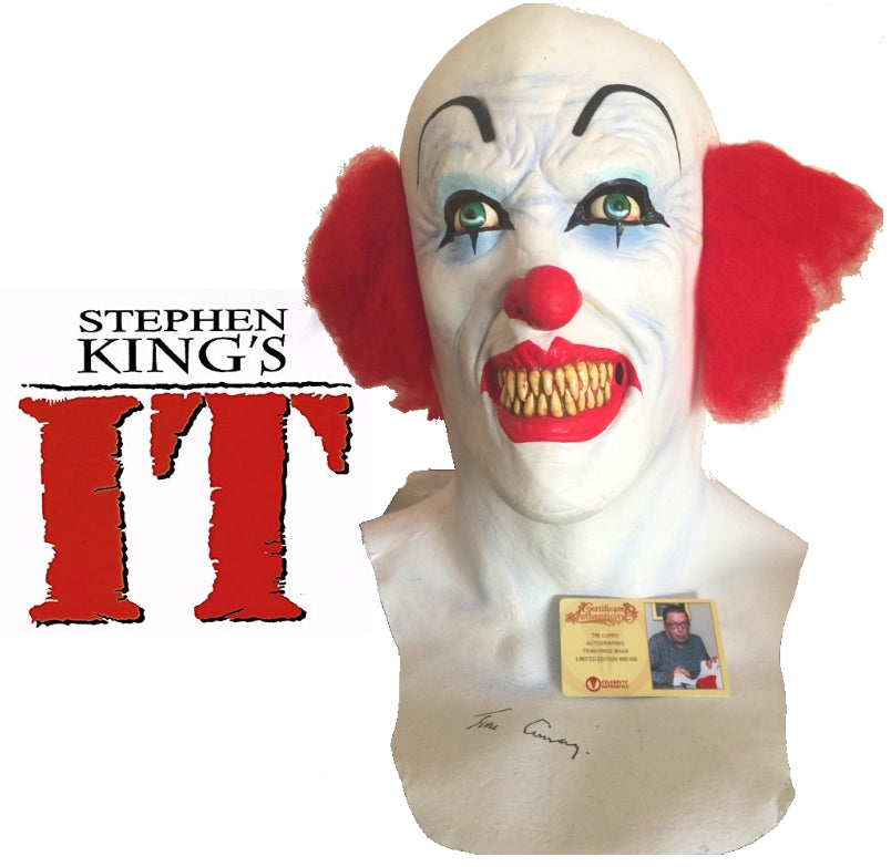 Masque IT (ça) signé par Tim Curry autographe