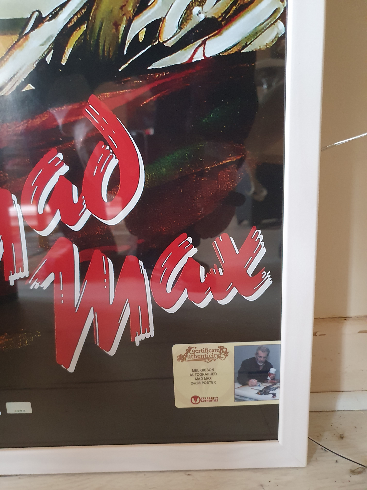 Mad Max affiche signée par Mel Gibson