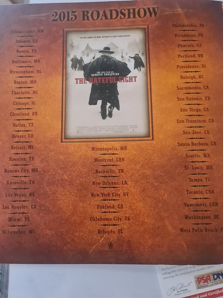 Autographe Michael Madsen Les 8 salopards Tarantino PSA