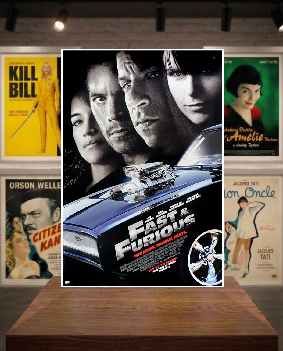 Affiche 101x68 FAST AND FURIOUS signé Michelle Rodriguez