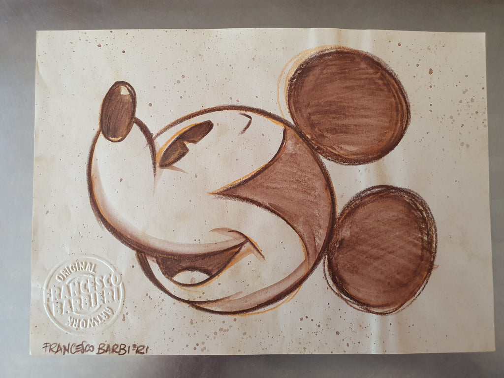 Mickey Mouse original drawing by Disney artist Francesco Barbieri