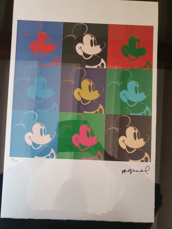Mickey multiple, lithographie Andy Warhol numérotée