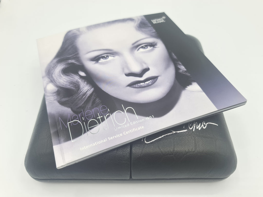 Stylo Montblanc et Autographe Marlene Dietrich. Edition limitée 1901 Commémoration et album vinyle