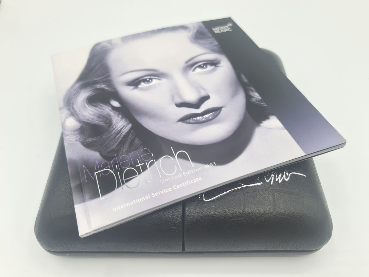 Stylo Montblanc et Autographe Marlene Dietrich. Edition limitée 1901 Commémoration et album vinyle