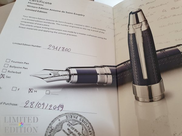291/800 Collection Antoine de St Exupéry Ltd Ed 800 - Montblanc
