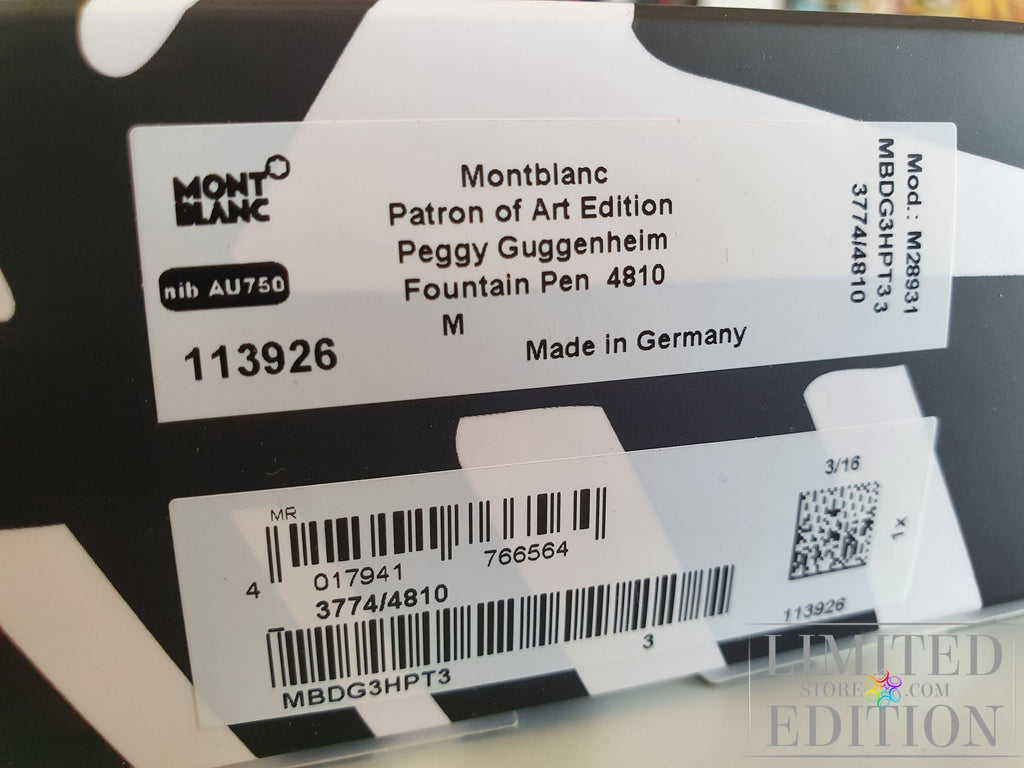 Stylo plume Peggy Guggenheim 4810 scellé - MONTBLANC
