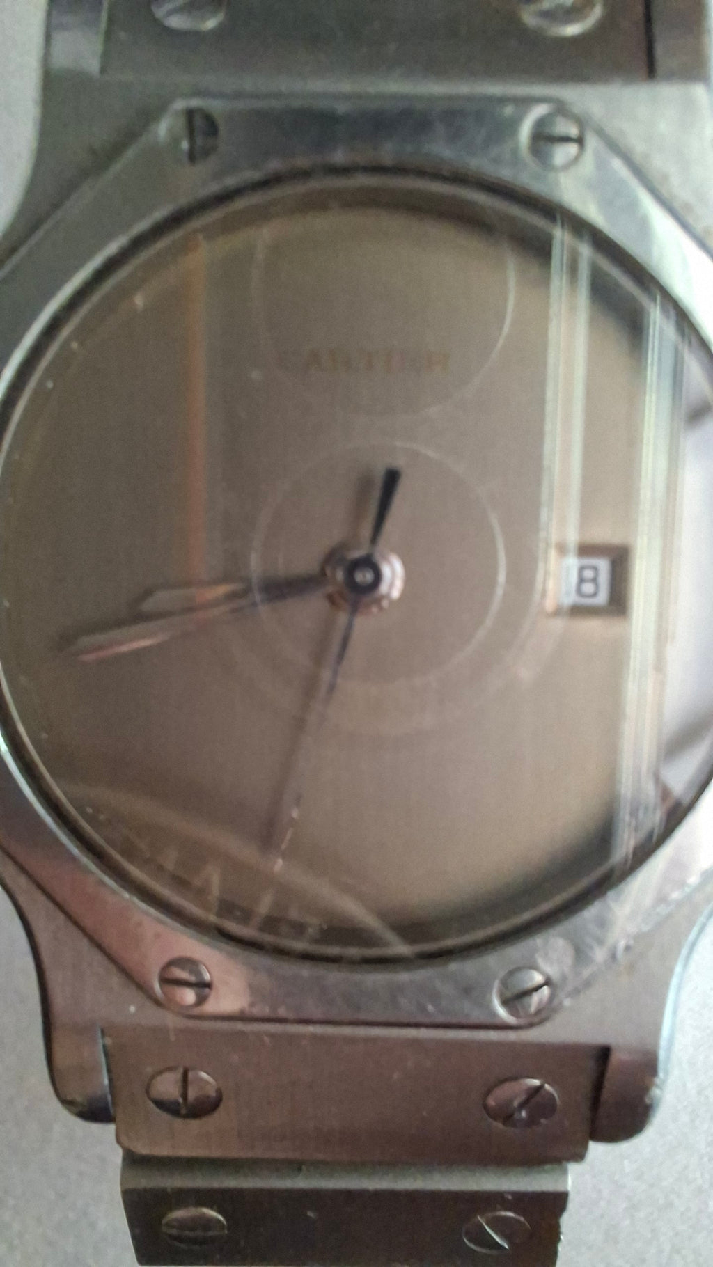 Montre Cartier Santos automatique avec écrin et garantie. Collection Must de Cartier