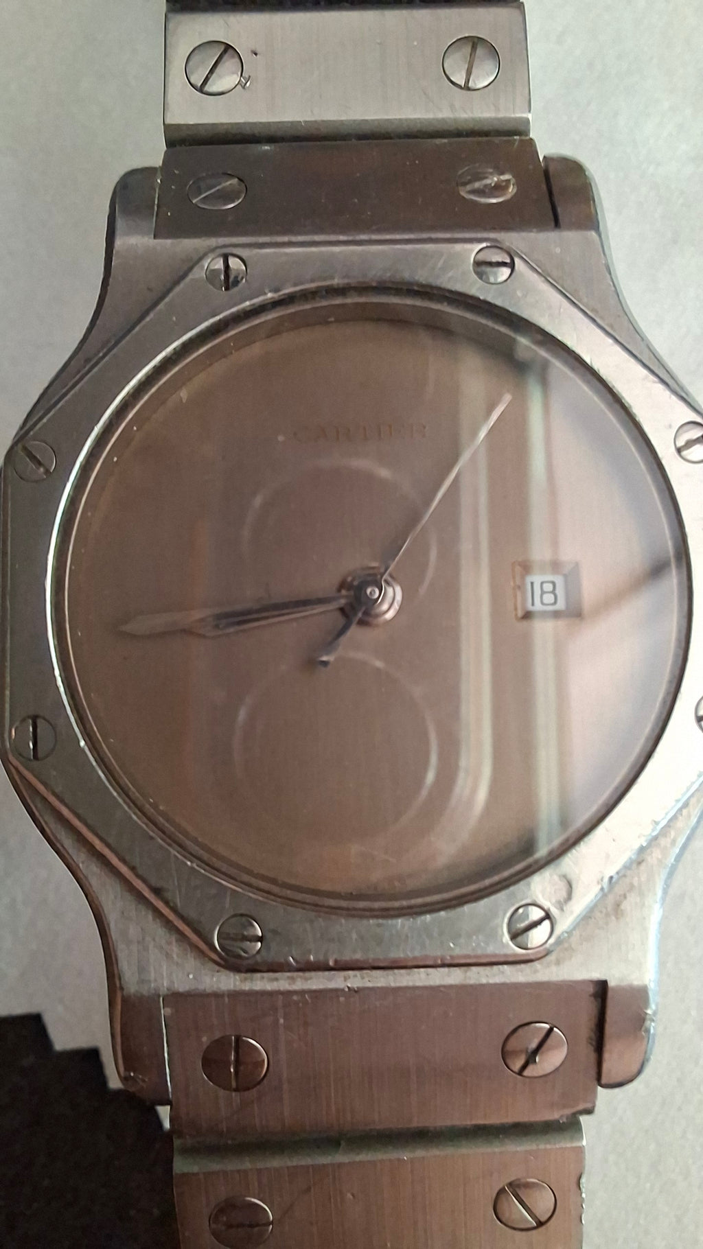 Montre Cartier Santos automatique avec écrin et garantie. Collection Must de Cartier