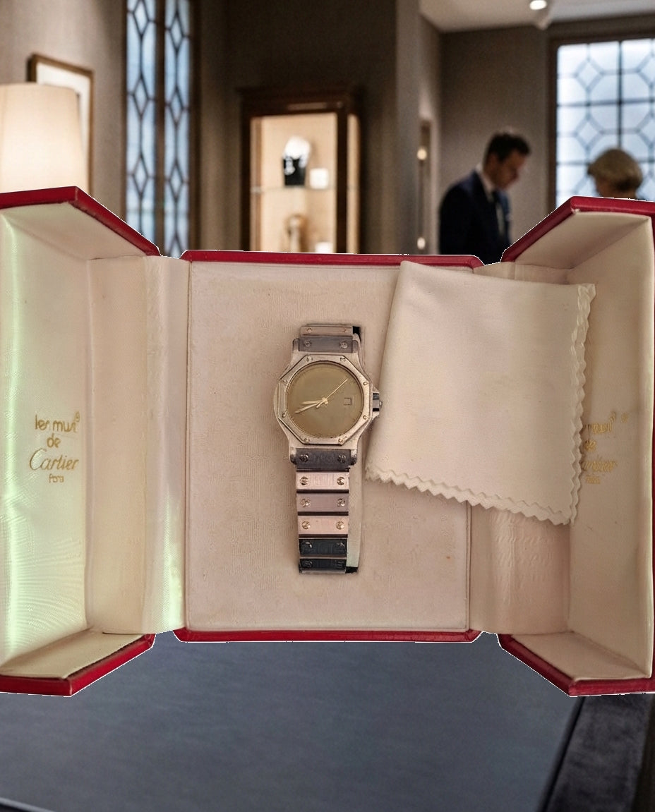 Montre Cartier Santos automatique avec écrin et garantie. Collection Must de Cartier