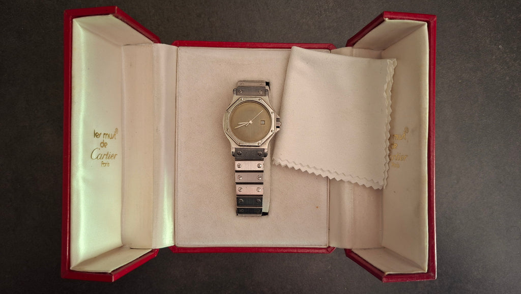 Montre Cartier Santos automatique avec écrin et garantie. Collection Must de Cartier