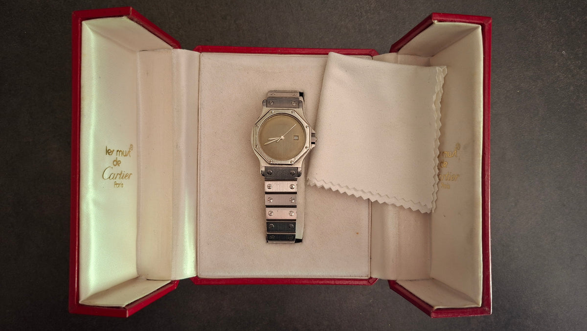 Montre Cartier Santos automatique avec écrin et garantie. Collection Must de Cartier