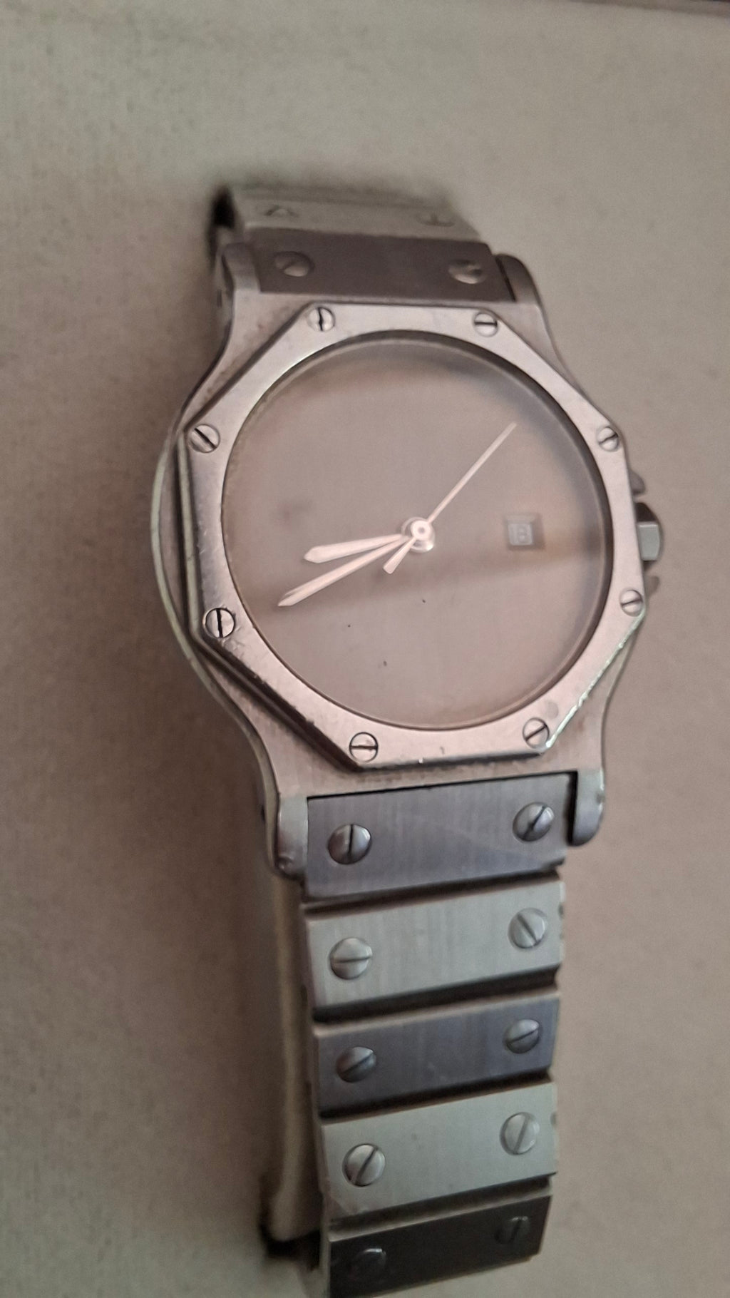 Montre Cartier Santos automatique avec écrin et garantie. Collection Must de Cartier