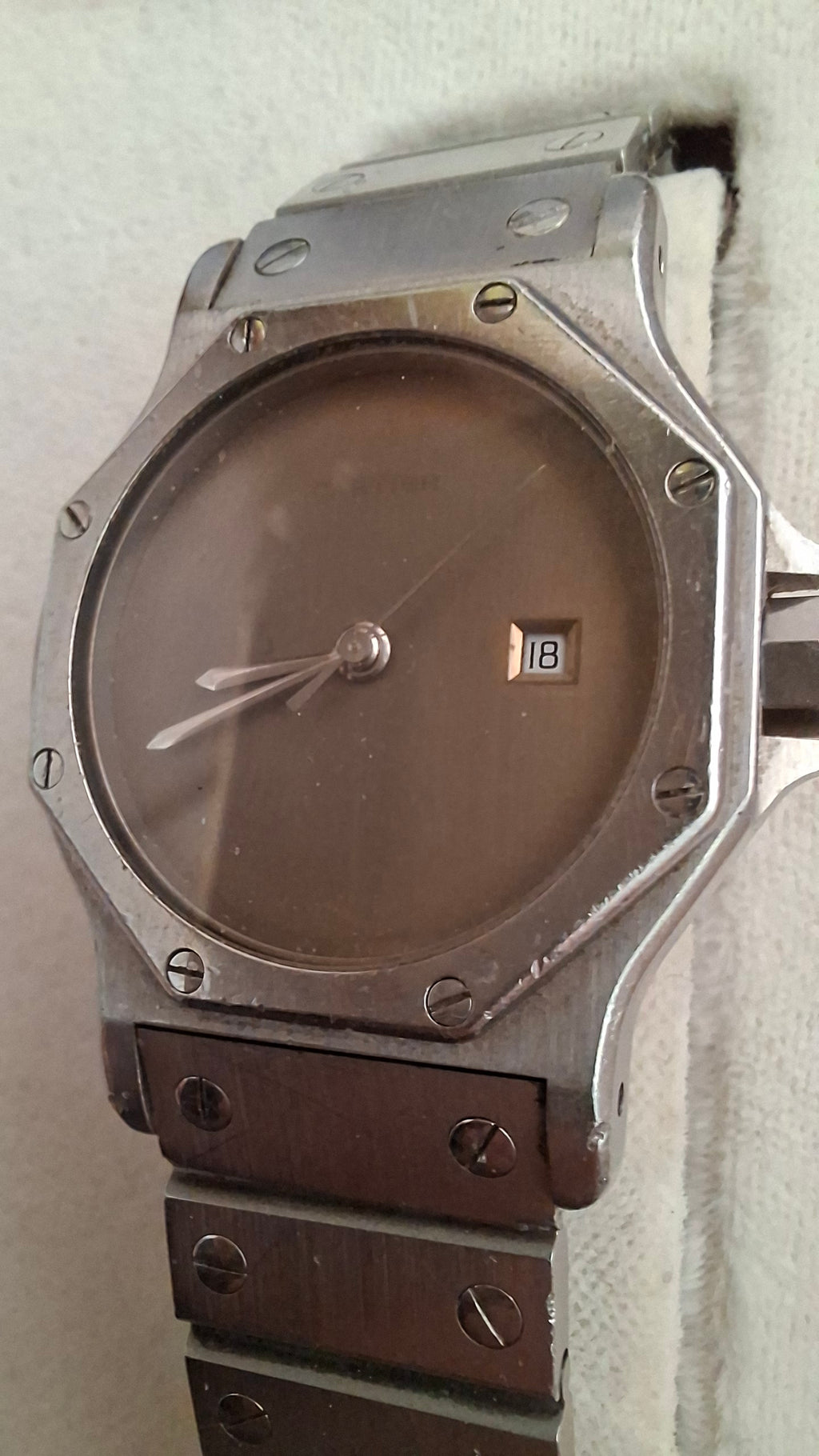 Montre Cartier Santos automatique avec écrin et garantie. Collection Must de Cartier