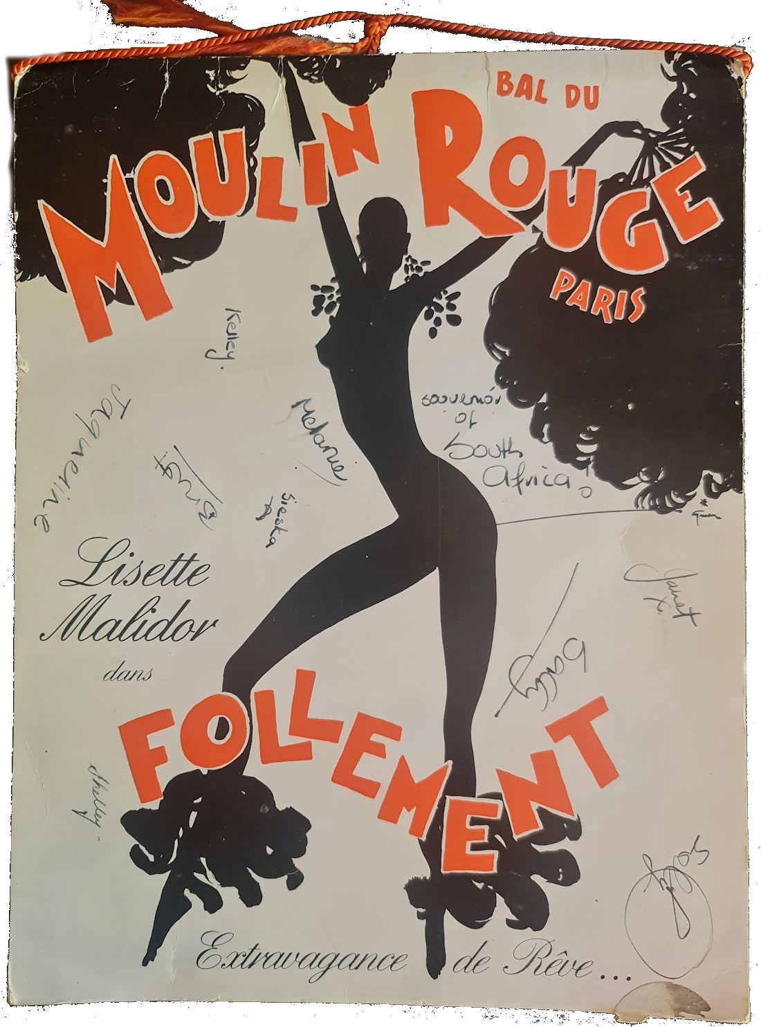 Programme de 1976 du Moulin Rouge avec autographes